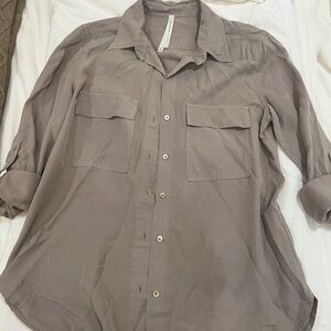 Aritzia taupe Button Down Shirt